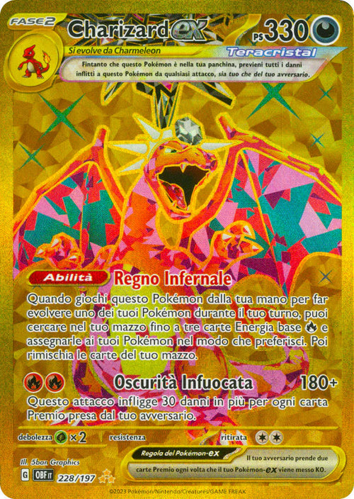 Charizard Ex - Ossidiana infuocata - 228\197