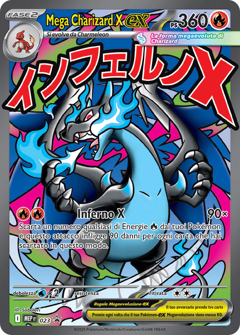 MegaCharizard X EX - MEP 023 - Full Art - ITA - Near Mint